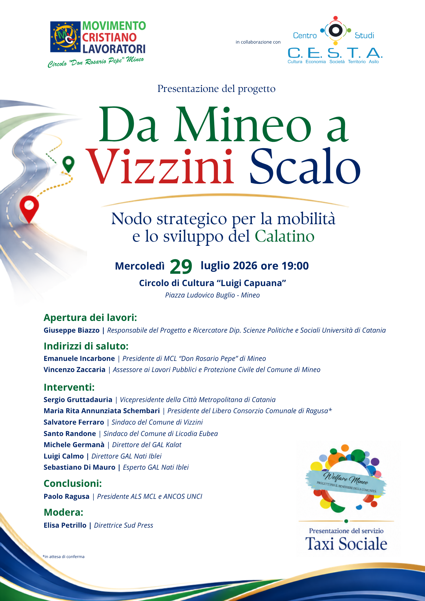 A Mineo la presentazione del progetto “Da Mineo a Vizzini Scalo”, nodo strategico per il futuro del Calatino