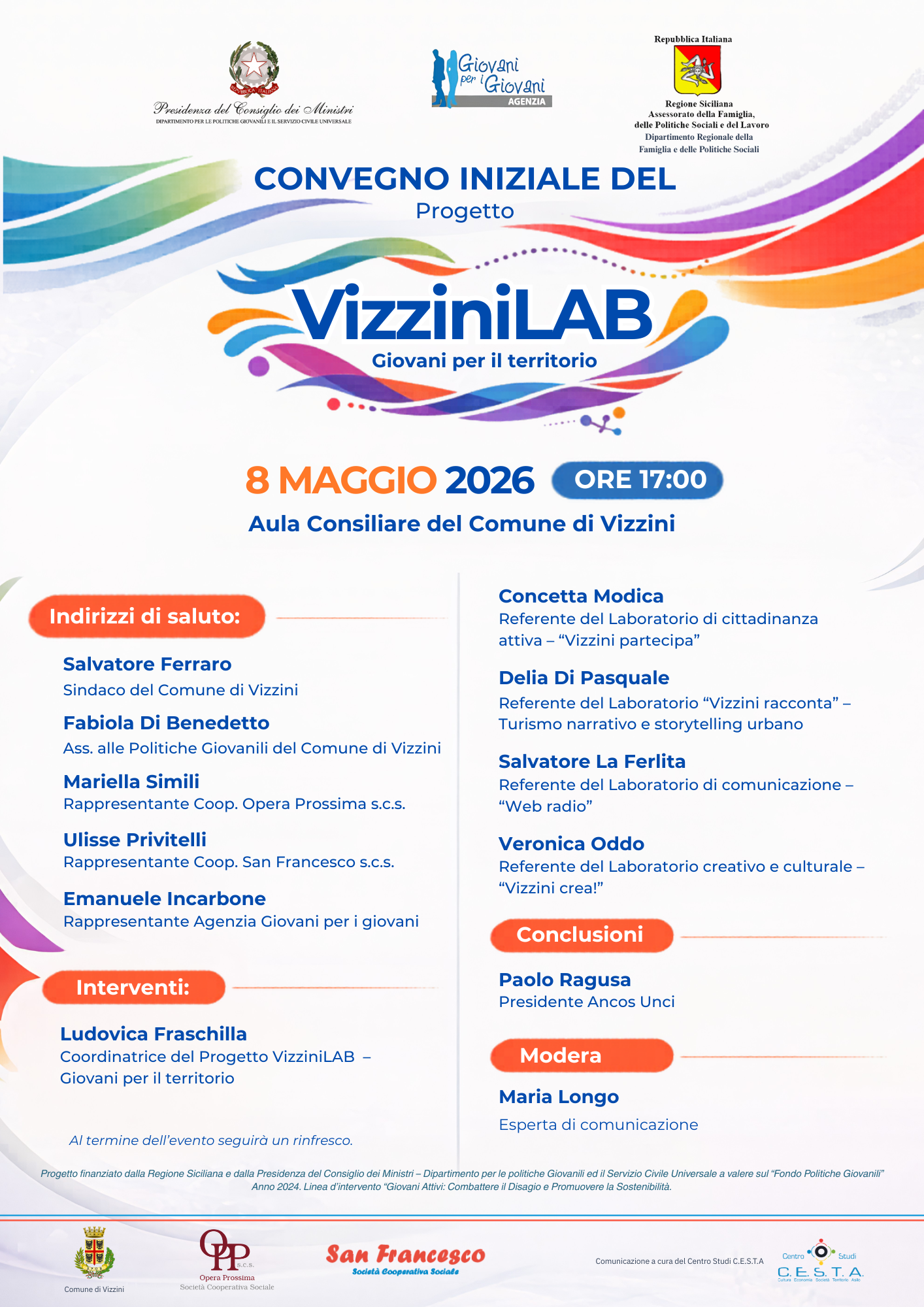 VizziniLAB – Giovani per il territorio: l’8 maggio il convegno iniziale nella Sala Consiliare del Comune di Vizzini