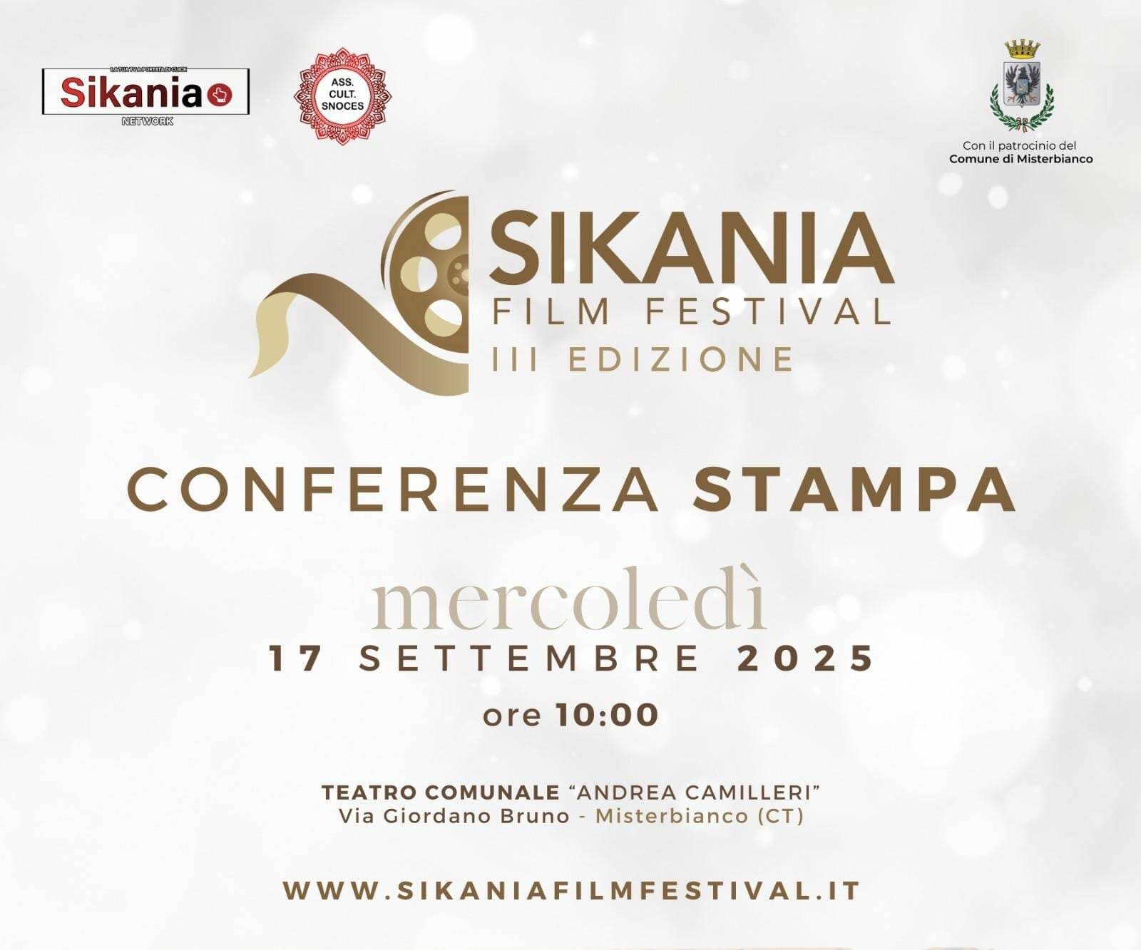 Sikania Film Festival 2025, presentazione ufficiale il 17 settembre, alle ore 10:00, al Teatro &ldquo;Andrea Camilleri&rdquo; di Misterbianco