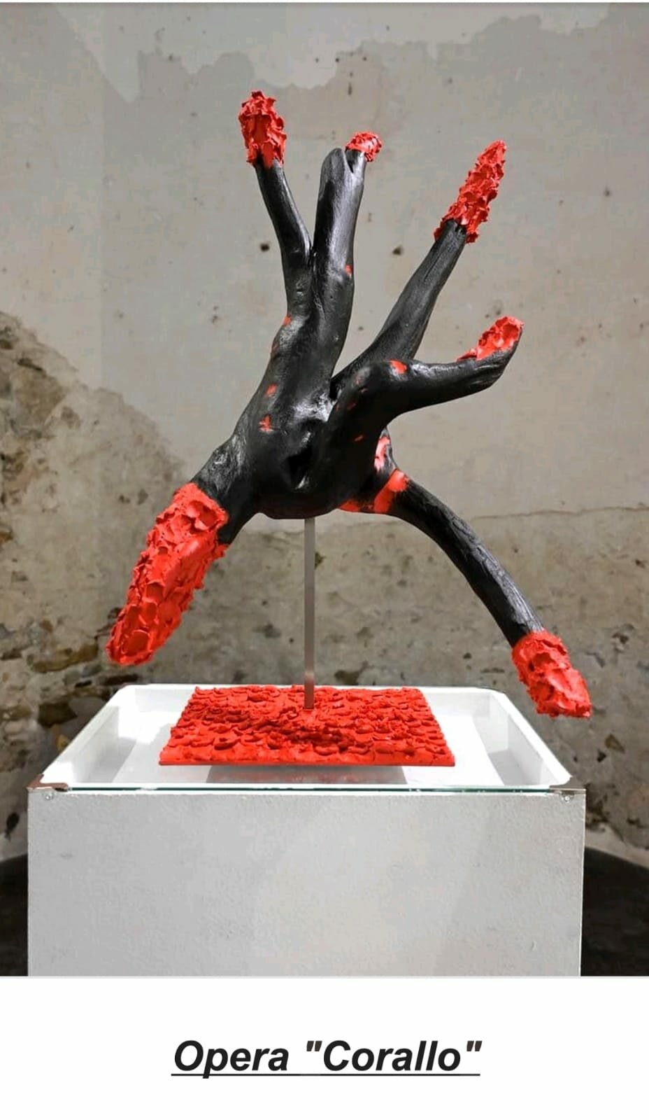 Maurizio Russo alla Biennale di Messina con l&rsquo;opera Corallo