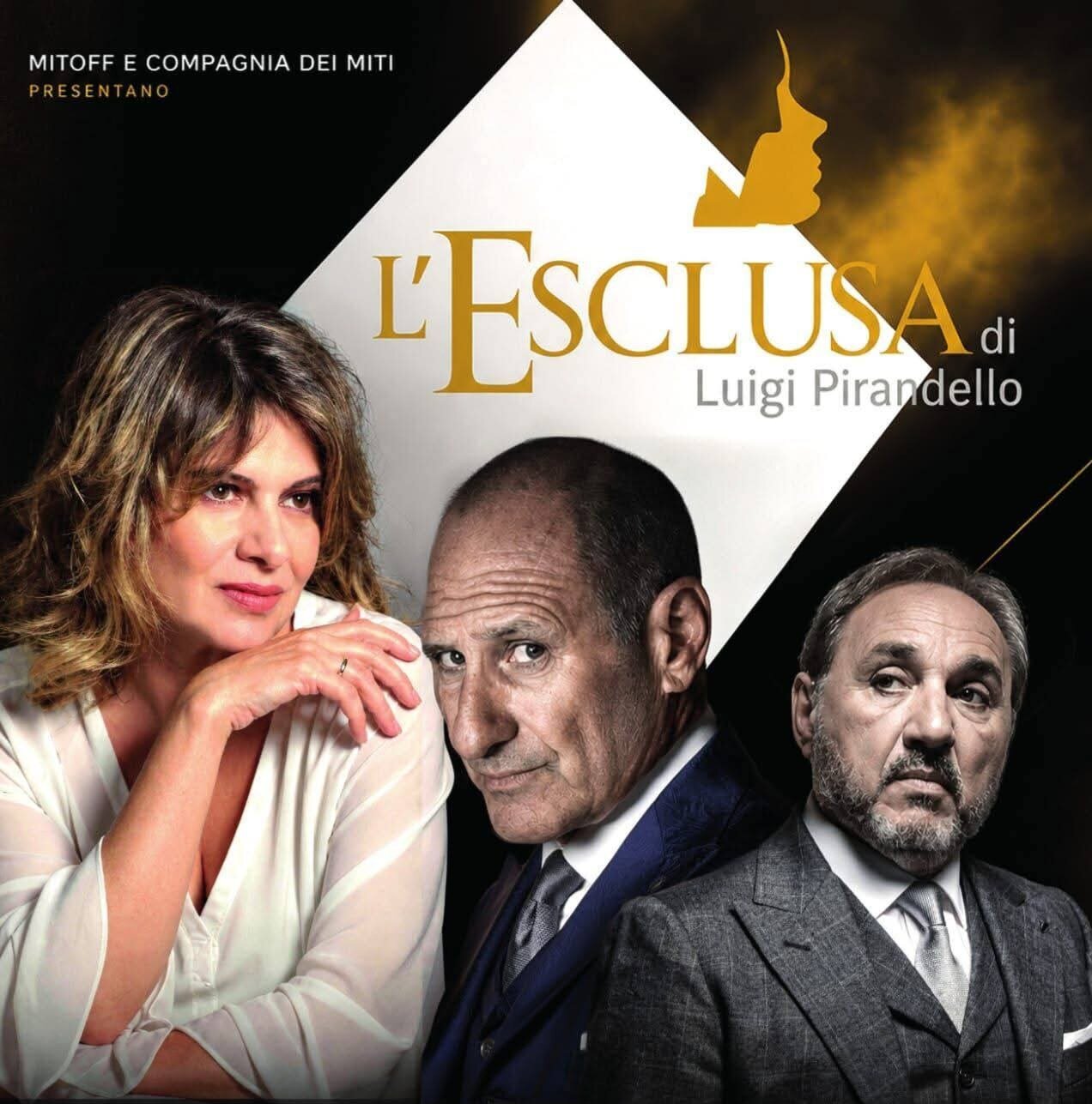 L’Esclusa di Pirandello riadattata da Guglielmino al fianco di Caprioglio e Masciarelli debutta a  Catania