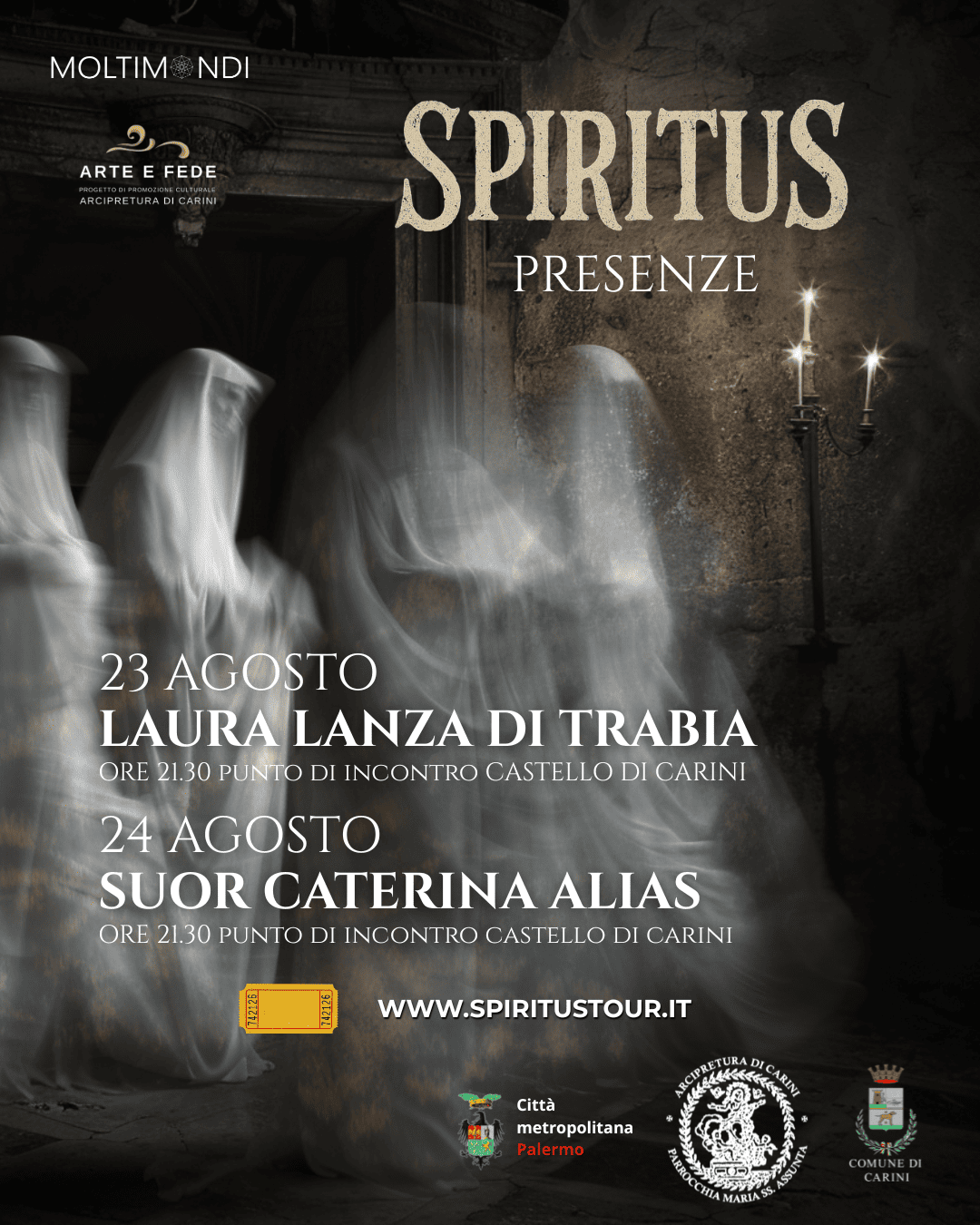 Carini, agosto incantato: con &ldquo;Spiritus Tour&rdquo; la storia diventa leggenda