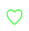 green fluo heart