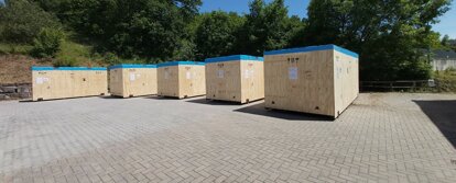 Casse multistrato e interno abete per trasporto via mare