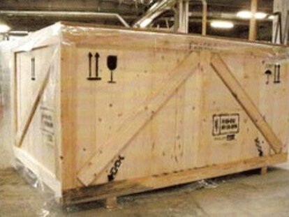 Cassa multistrato e struttura esterna abete per trasporto via mare