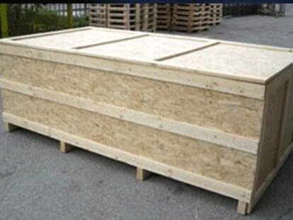 Cassa pannellata con telaio legno per trasporto via aerea