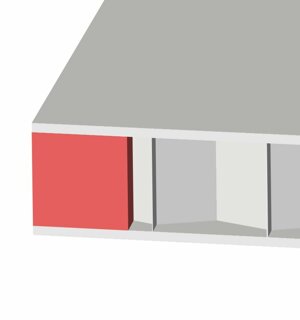 Bordatura pannelli in alveolare con massellatura