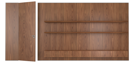 Boiserie in lightweight and flex-resistant panels