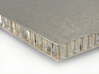 Pannello in alveolare alluminio satinato