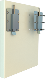 Ferramenta su boiserie in alveolare alluminio Ferramenta su boiserie in alveolare alluminio