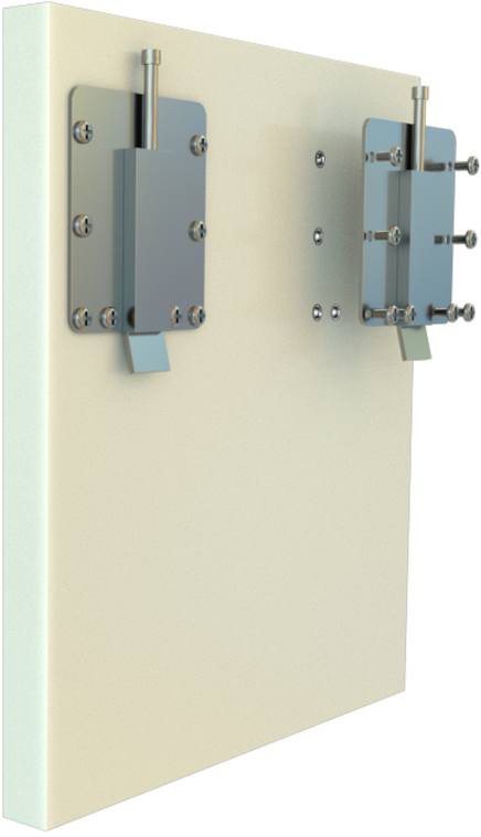 attaccaglie e scorrevoli su nate o pannelli in alluminio