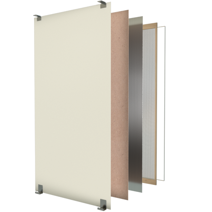 large door in aluminum honeycomb