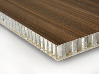 Wood veneer directly on aluminum 