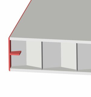 Bordatura pannelli in alveolare con profilo a 