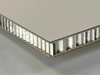 Aluminum honeycomb panels with HPL skins on one side