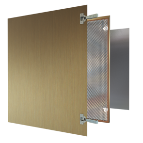 Insert a ribbing in the aluminum panels