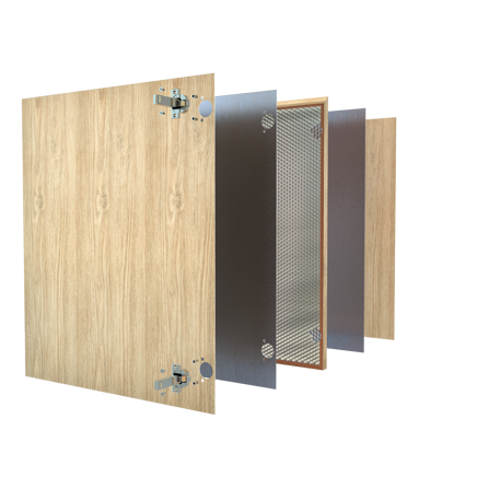 door in aluminum honeycomb