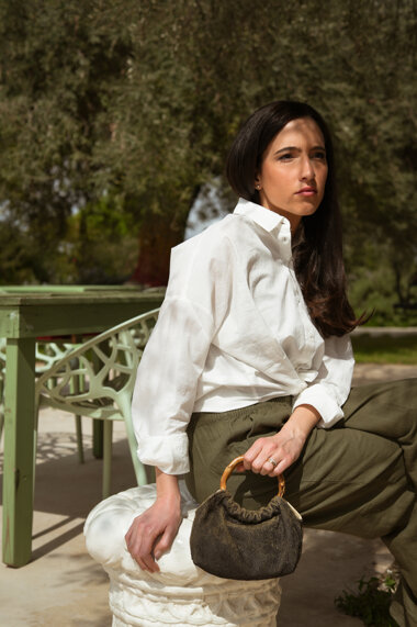 Martina Felis con una Mini Grace Bag