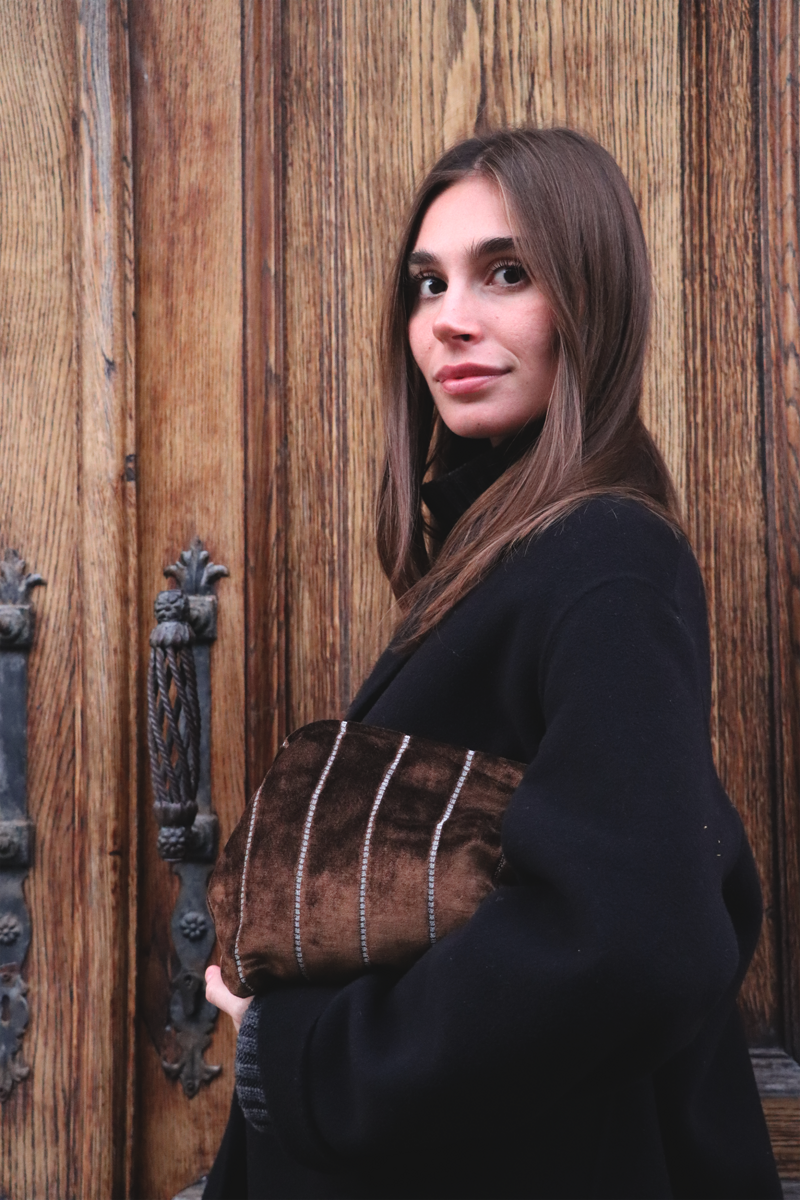 Agata Clutch Velvet brown