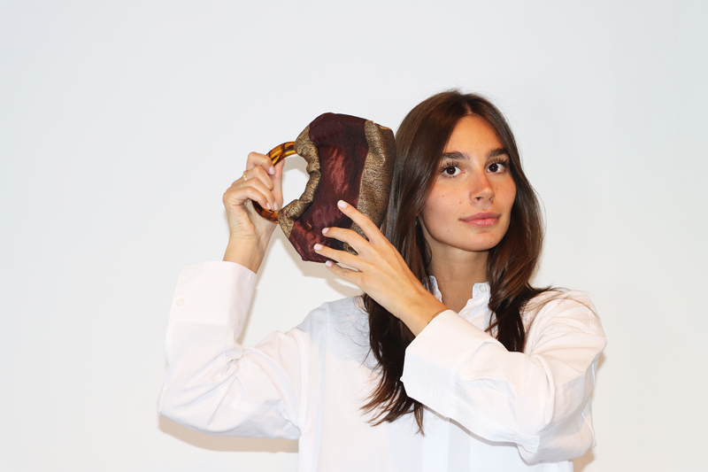 Mini Grace Gold &amp; Wine borsa artigianale Felis