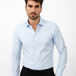 camicia-celeste-piquet-100-cotone-doppio-ritorto