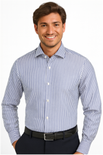 camicia-popeline-bianco-rigato-blu-100-cotone-doppio-ritorto