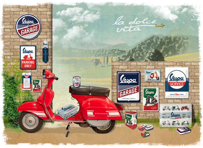 Targa Metallica Nostalgic-Art Route 66 Freedom – 30x40 Cm – Made In Germany Per Amanti Moto E USA