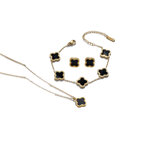 set-tre-pezzi-clover-nero-in-acciaio-al-titanio