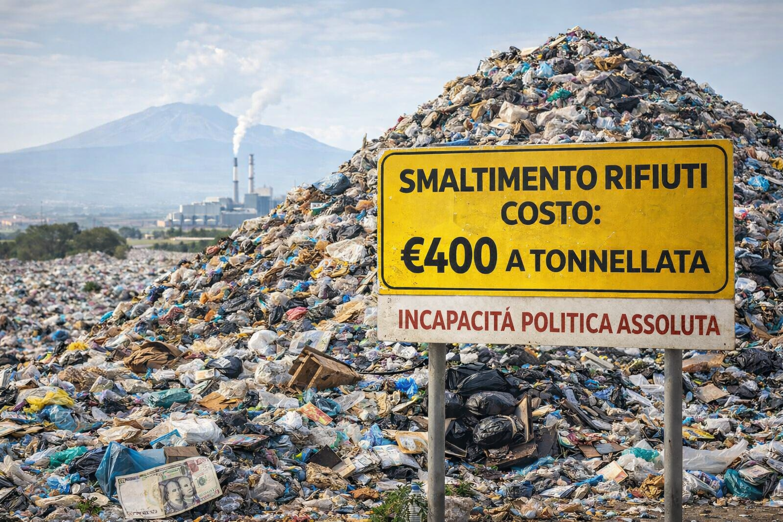 Sicilia sommersa dai rifiuti, il conto salato dell'incapacit&agrave; politica: 400 euro a tonnellata