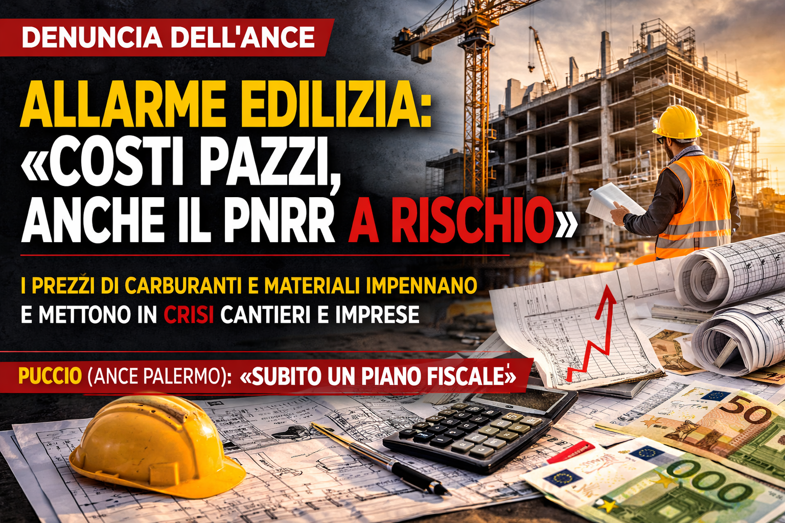 Costi fuori controllo: l’edilizia lancia l’allarme e il PNRR rischia di incepparsi