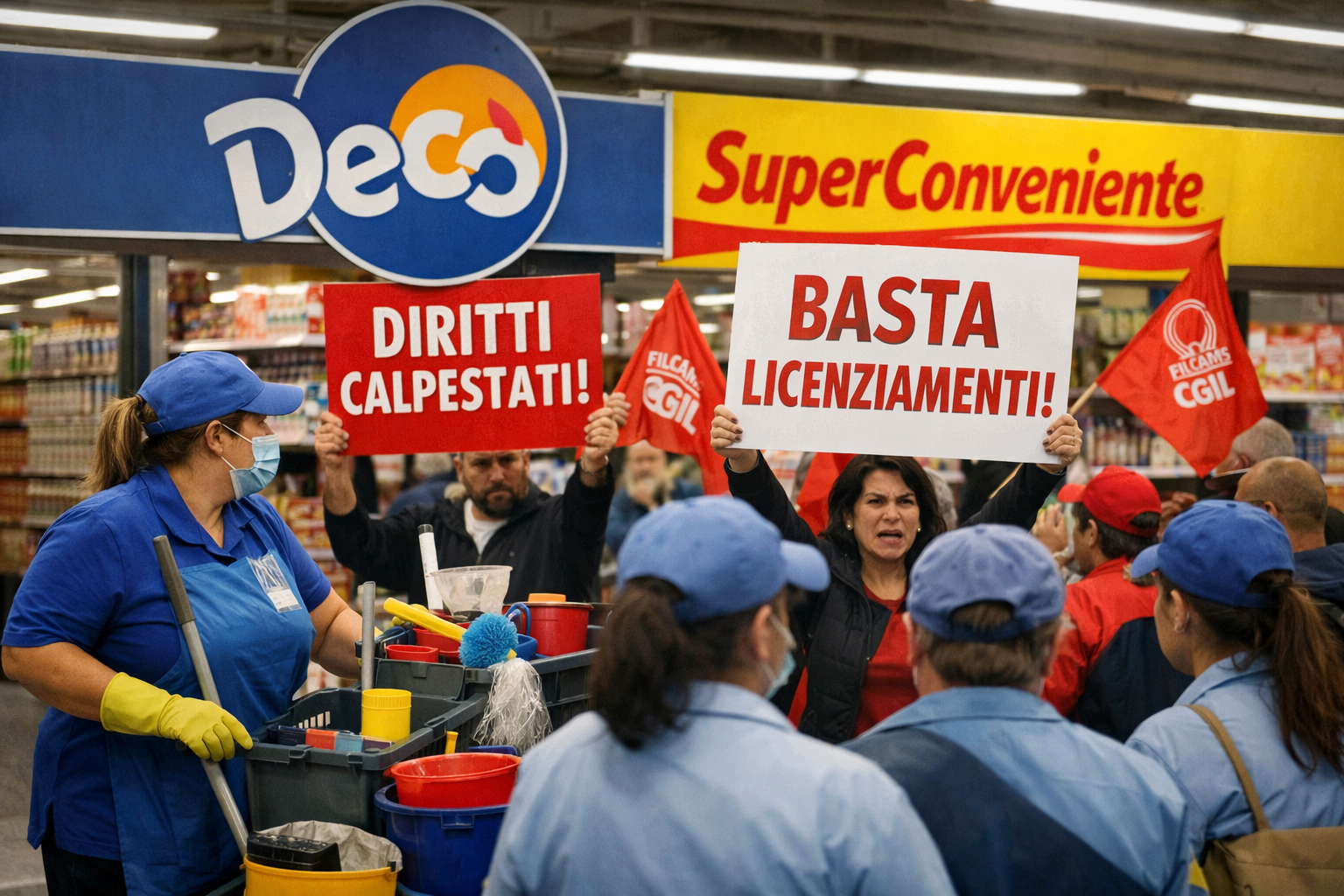 Appalti pulizie Decò e SuperConveniente: sindacati denunciano scorrettezze, coinvolti Gruppo Arena e Palermo Retail