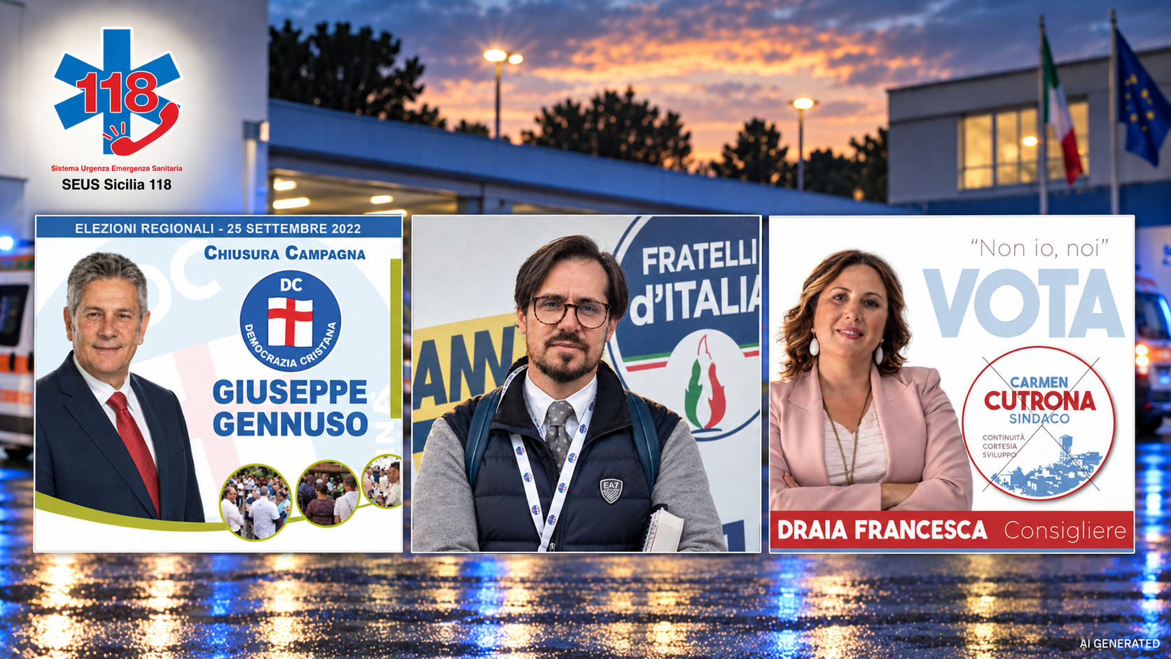 SEUS, il governo Schifani affida (ANCORA) l'emergenza sanitaria della Sicilia a trombati della politica e aspiranti tali