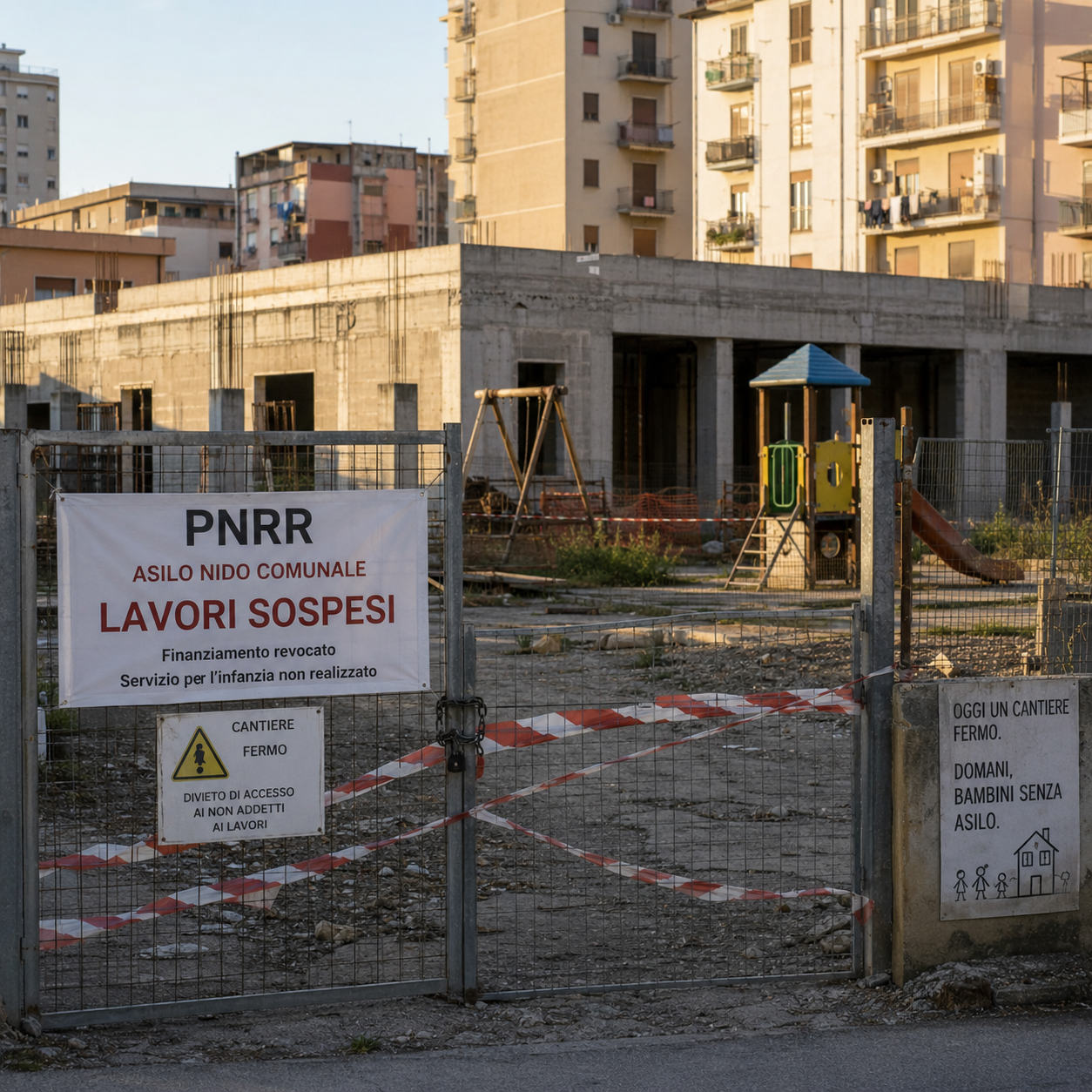 Palermo lascia i bambini fuori dalla porta: il PNRR degli asili nido si sbriciola tra rinunce e aree sbagliate