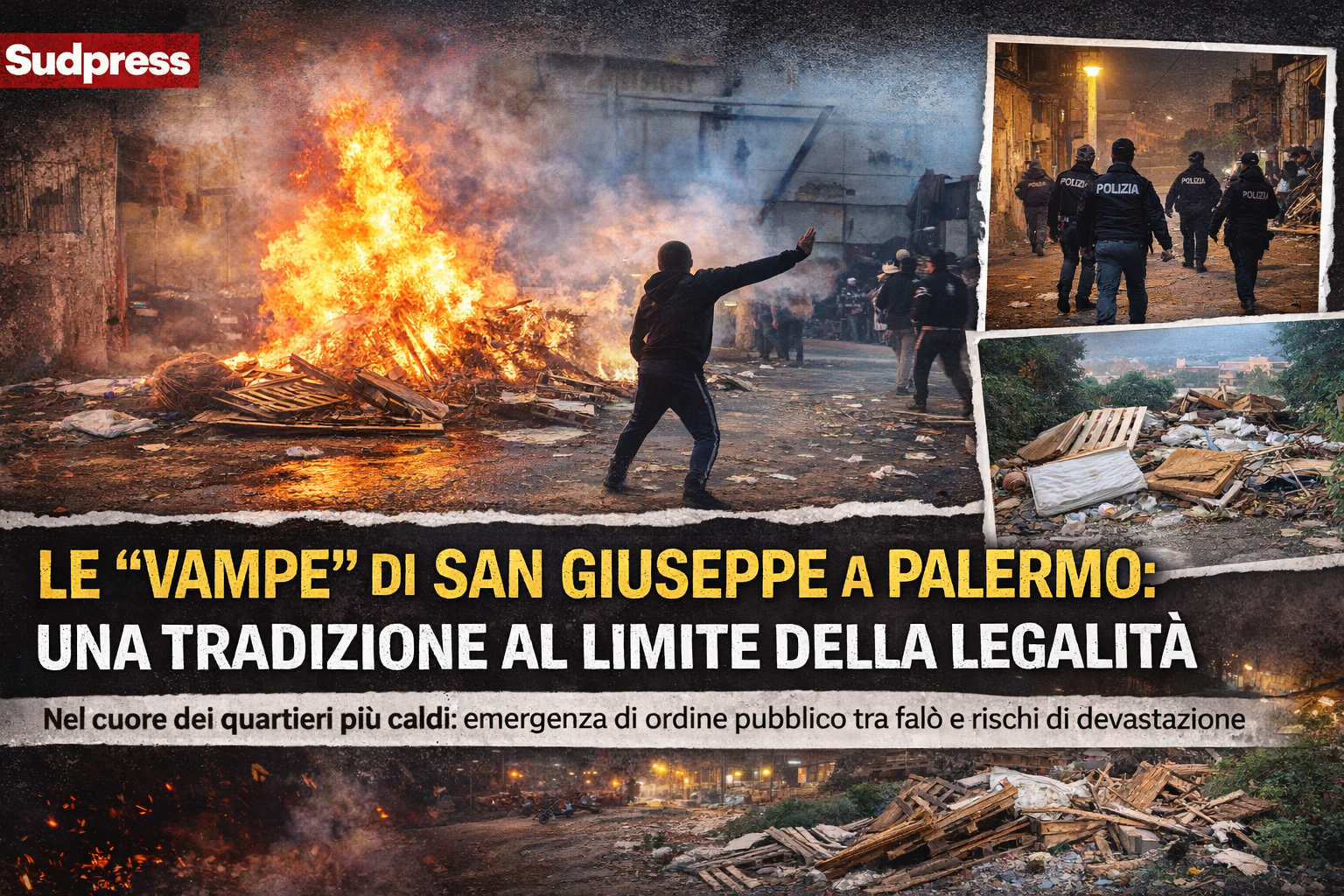 Palermo brucia tra fede e follia: le vampe di San Giuseppe sono ormai emergenza urbana