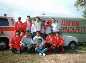Volontari del Sermolfetta con Gino Tritto al primo campo regionale di protezione civile