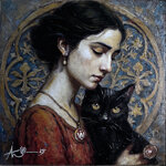 donna-con-gatto-la-custode-del-silenzio