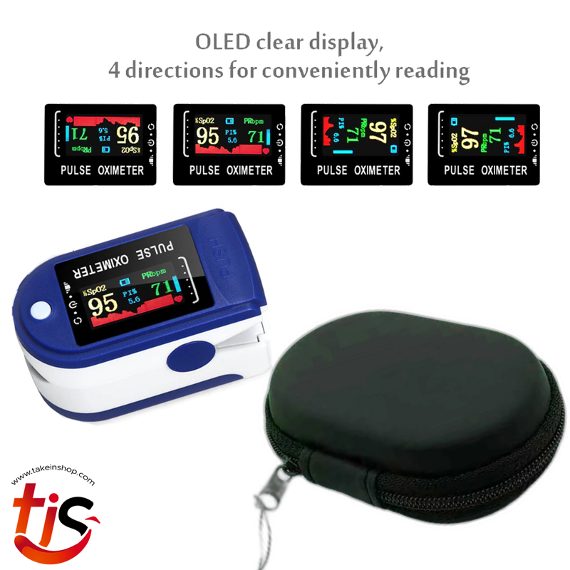 Pulsossimetro da dito portatile co custodia