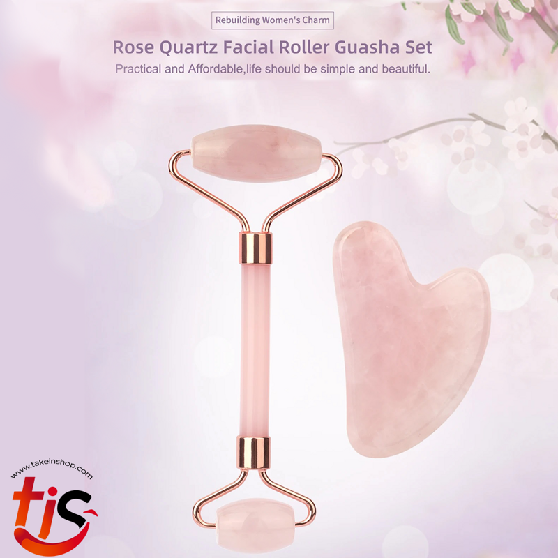 Set Gua Sha Quarzo Rosa: Anti-Rughe e Pelle Luminosa