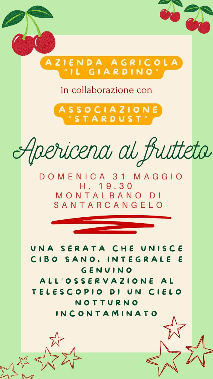 Apericena al frutteto – tra natura e stelle
