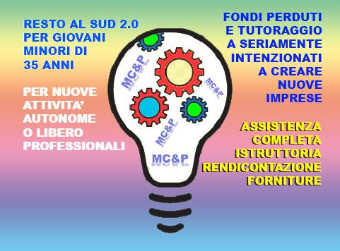 RESTO AL SUD 2.0 OCCASIONE PER MINORI DI 35 ANNI PER NEO IMPRESE SUD ITALIA