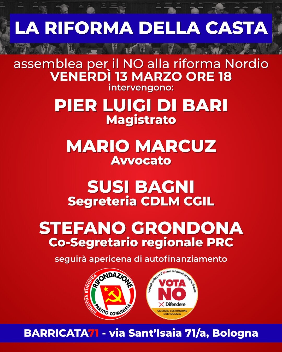 No alla riforma della casta