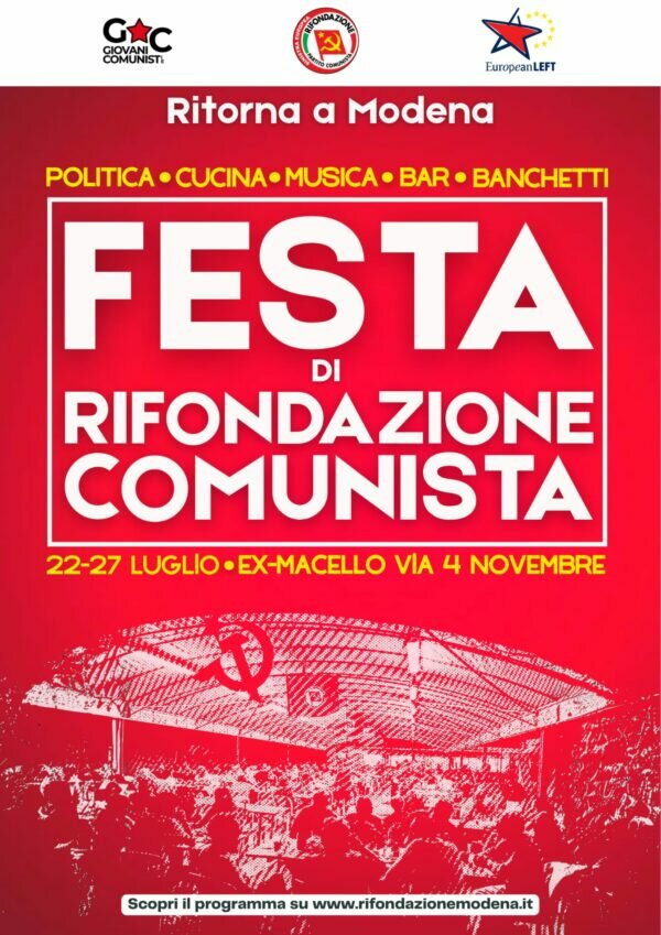 FESTA A MODENA DAL 22 AL 27 LUGLIO