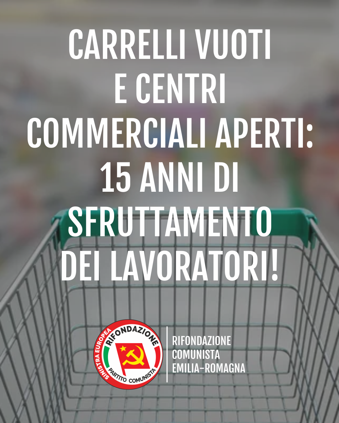 CHIUDERE I CENTRI COMMERCIALI NEI FESTIVI, DOPO 15 ANNI FALLISCE LA LIBERALIZZAZIONE DEGLI ORARI