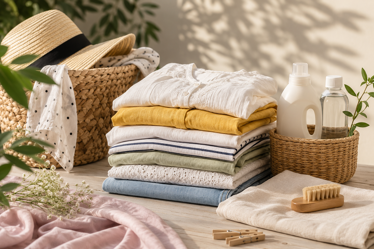 Come prendersi cura dei vestiti in estate: guida al lavaggio e alla conservazione