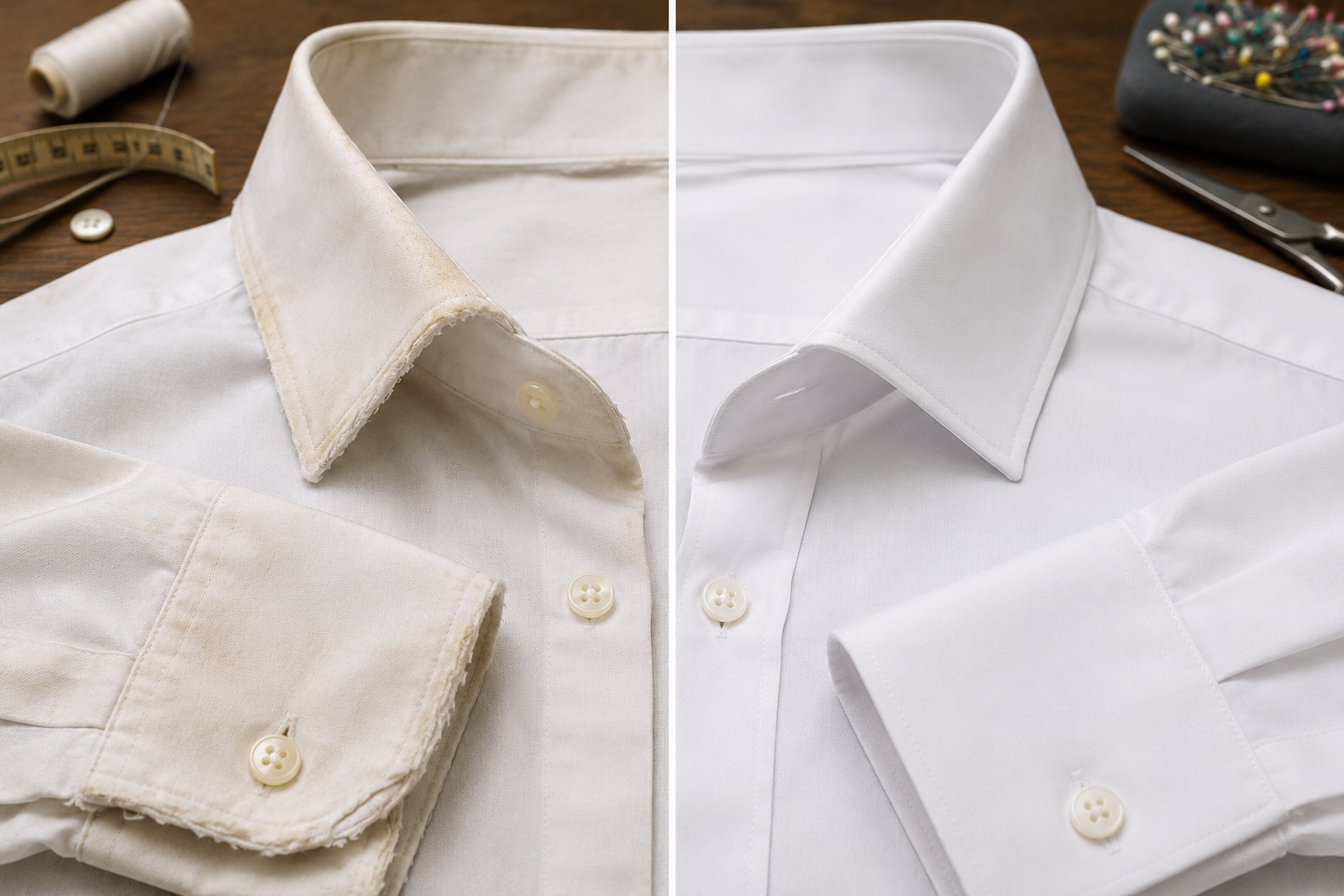 SOS Camicia come trasformare un colletto o un polsino consumato