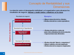 gráfico de los conceptos de rentablidad y sus dimensiones correspondientes