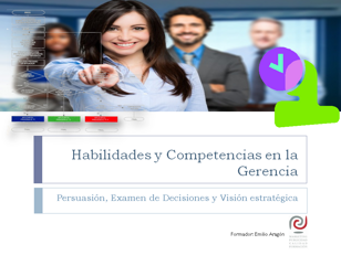 Cartel anuncador de un curso de habilidades de la gerencia