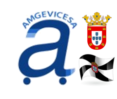 Logo de AMGEVICESA con escudo de Ceuta y bandera de Ceuta