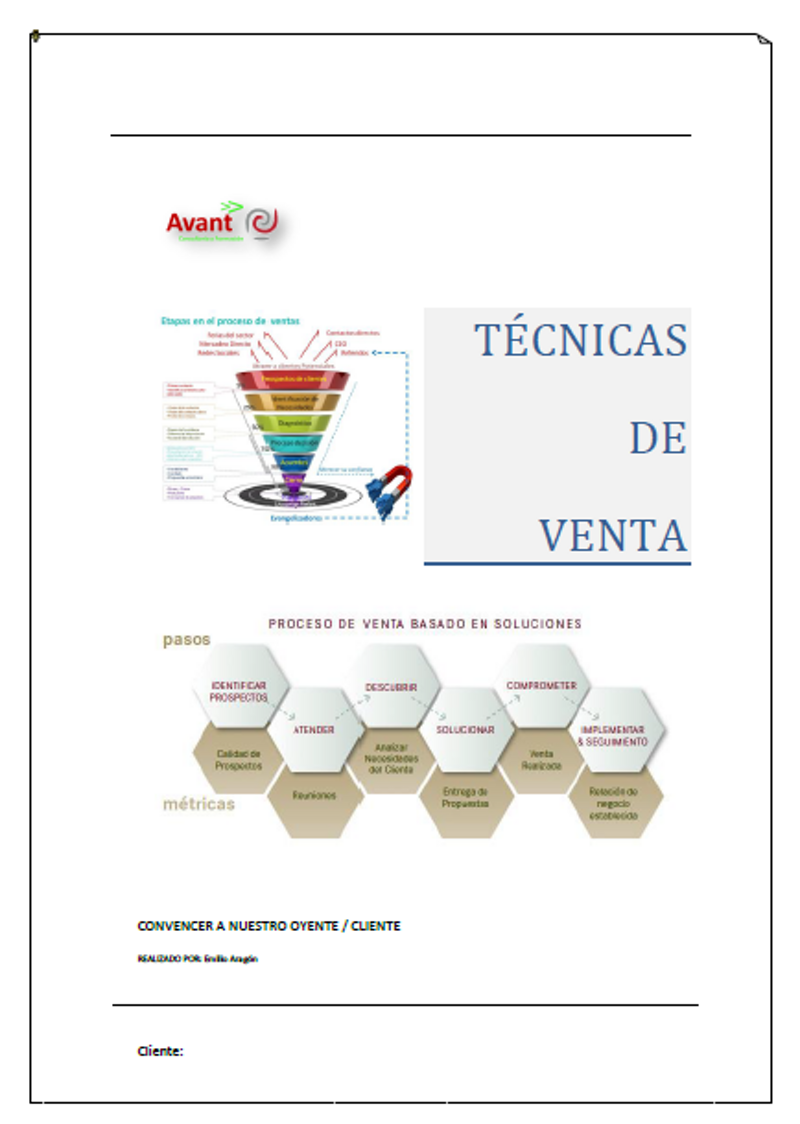portada del manual de técnicas de venta