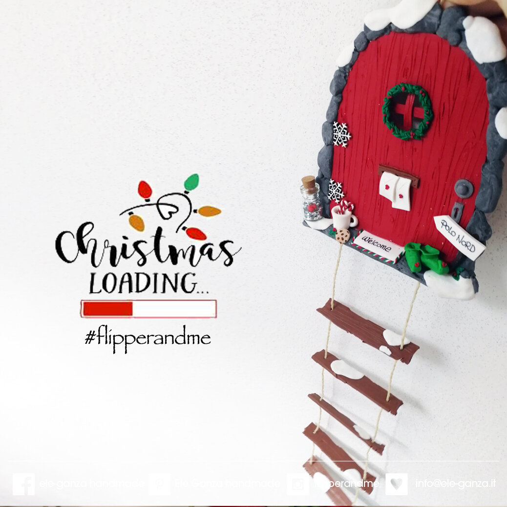 Porta magica delle fate e dell'elfo di Babbo Natale